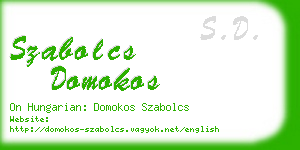 szabolcs domokos business card